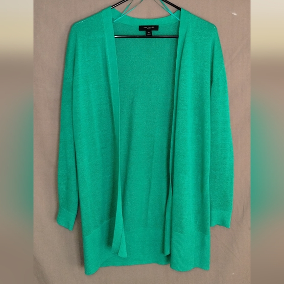 BRIGHT GREEN RUANA FROM ANN TAYLOR PETITE ~ SIZE MP (MEDIUM PETITE) - Picture 2 of 11